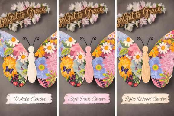 Handmade floral butterfly wall decor farmhouse spring decor colorful butterfly wall art gift for home